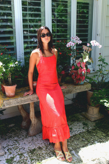 Poinciana Tank | Silk Dupioni