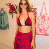 Bikini Top | Crinkle Cotton Red Hand Dye Coniglio Palm Beach