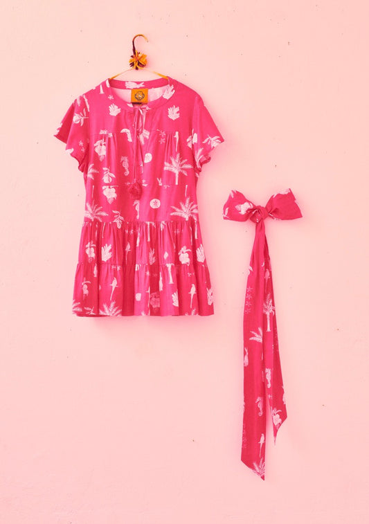 Tiered Mini Dress | Cotton