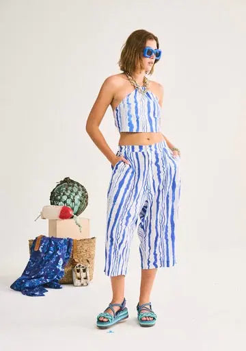Cinch Back Pant | Seersucker Coniglio Palm Beach