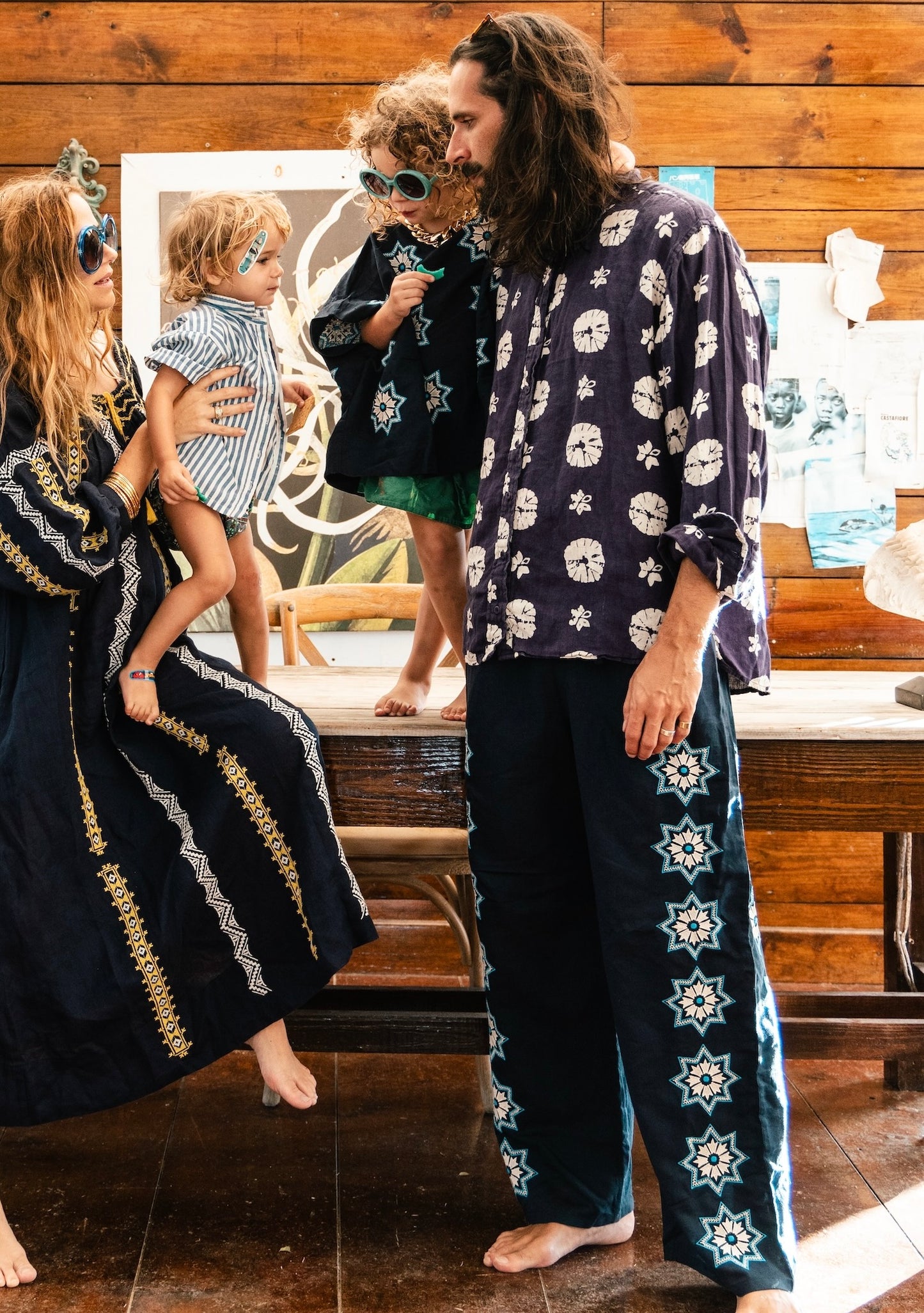Embroidered Move and Groove Snap Pant