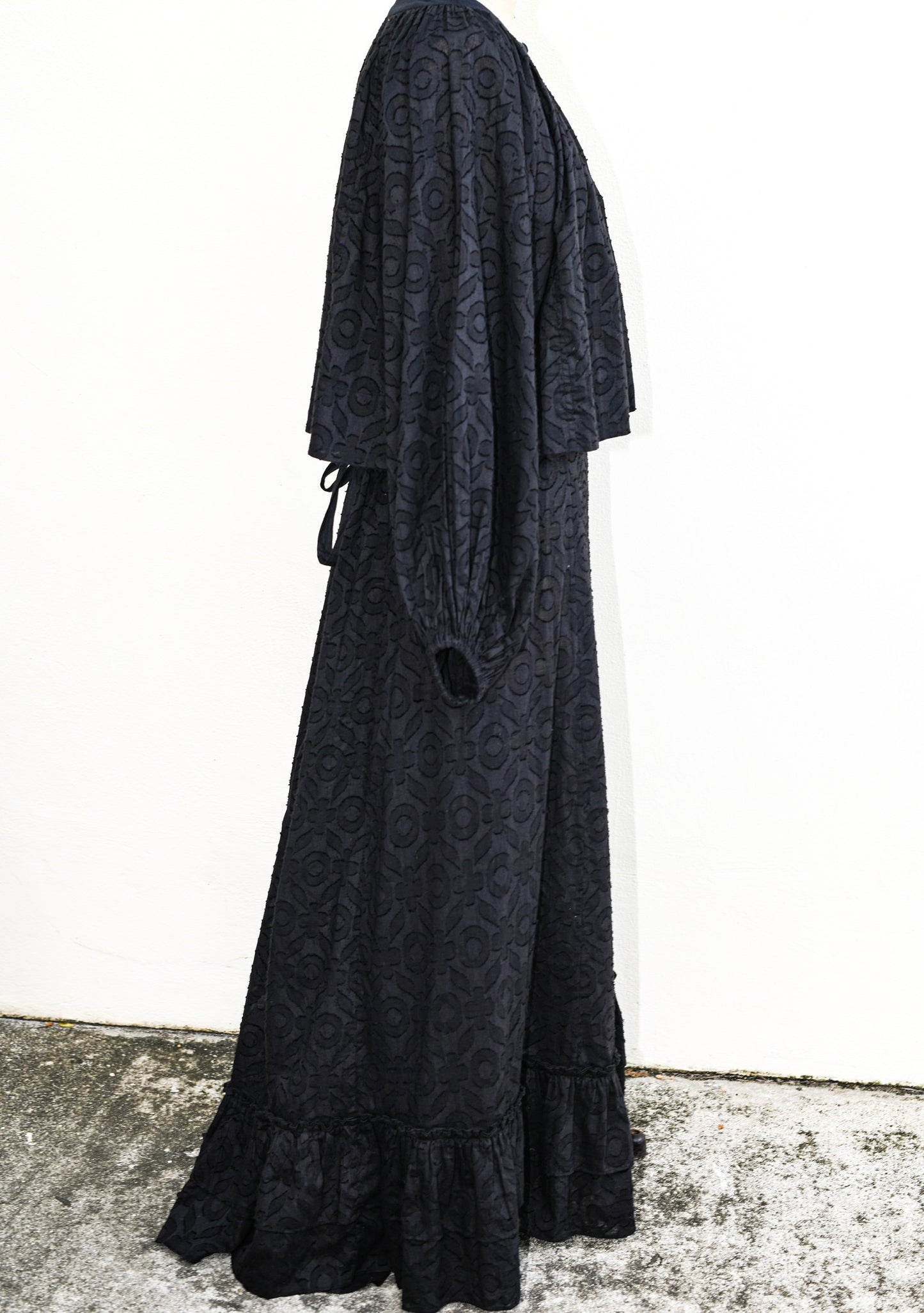 Cinch Back Maxi | Cotton Jacquard