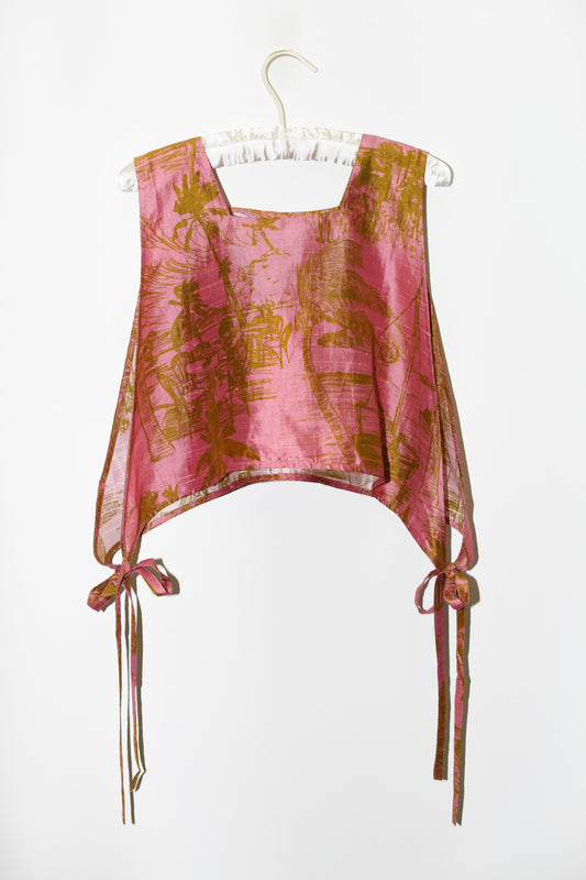 Two Panel Wrap Top | Silk Dupioni