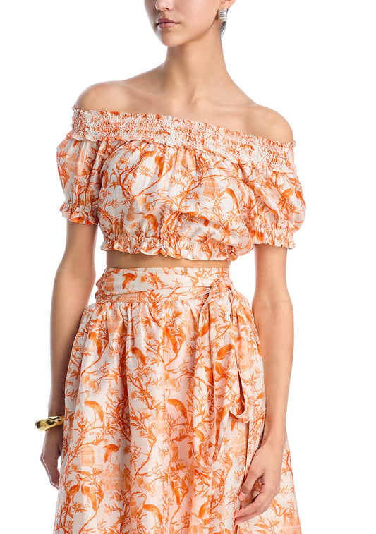 Angler Crop Top | Silk Dupioni