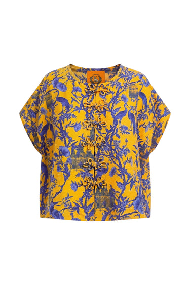 Eve Top w/ Frog Closure | Silk Dupioni