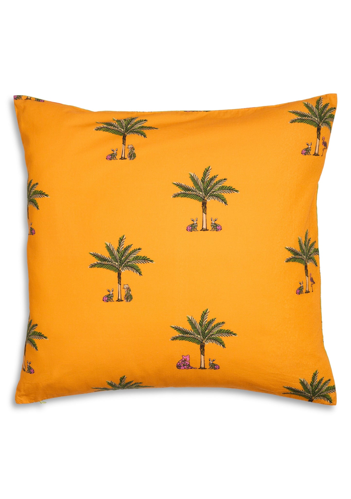 Reversible Throw Pillow | Cotton Percale