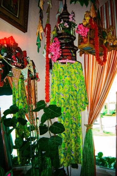 Gail Midi Dress | Silk Habotai Coniglio Palm Beach