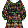 Shirred Half Placket Mini Dress | Silk Dupioni Coniglio Palm Beach