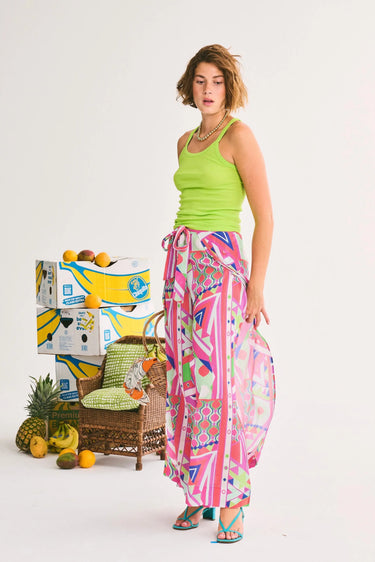 Two Panel Wrap Pant | Crinkle Cotton Coniglio Palm Beach