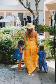 Shirred Maxi Snap Skirt | Cotton Poplin Coniglio Palm Beach