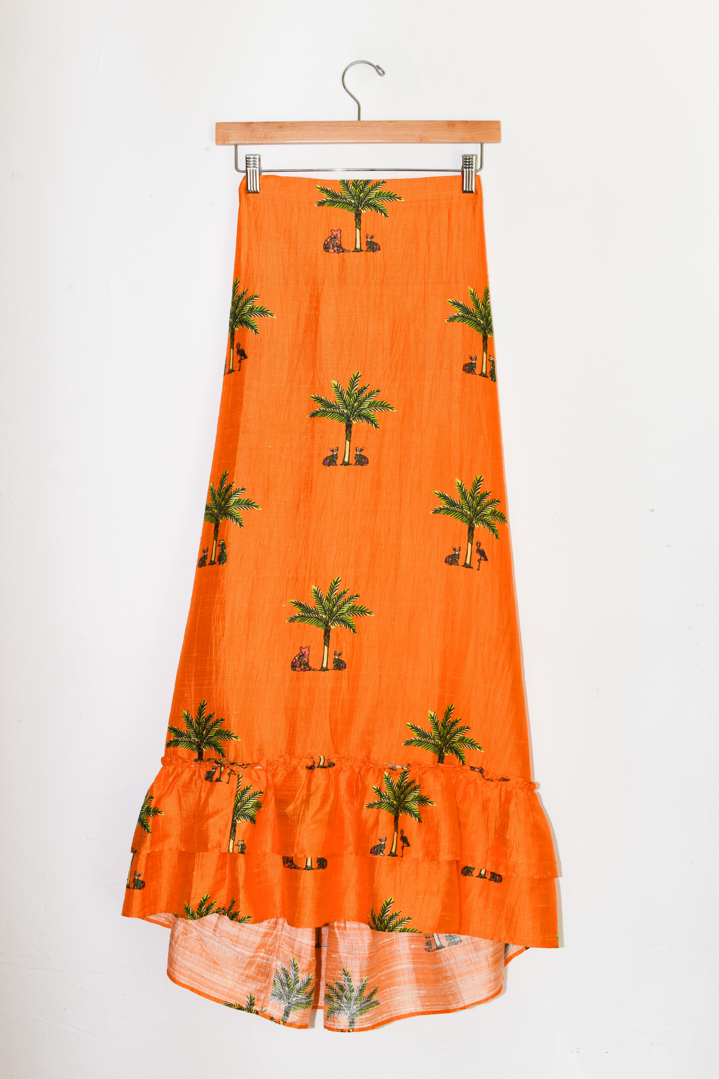 Cinch Back Midi Skirt | Silk Dupioni