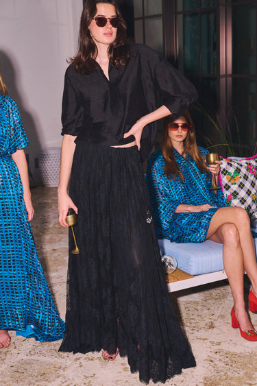 Royal Palm Maxi Skirt | Viscose Lace Coniglio Palm Beach