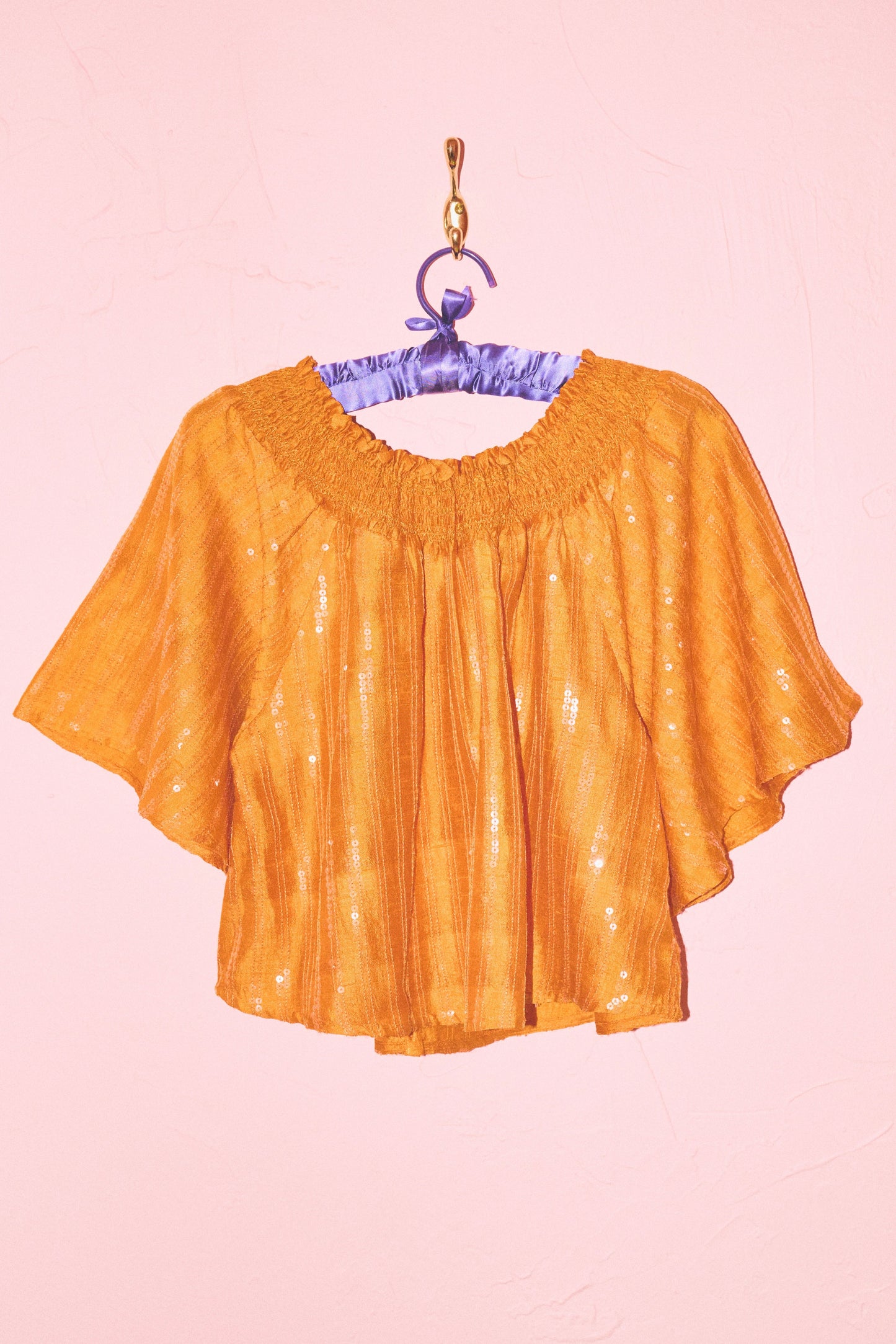 Flagler Crop Top | Embellished Silk Dupioni