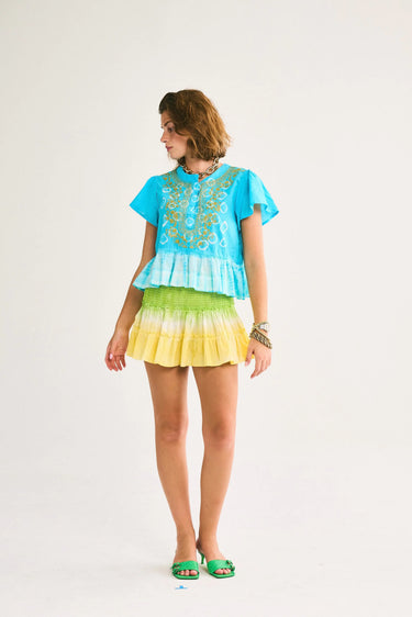 Manalapan Top | Cotton Cambric Coniglio Palm Beach