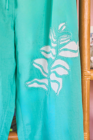 Beach Pant | Embroidered Cotton Coniglio Palm Beach