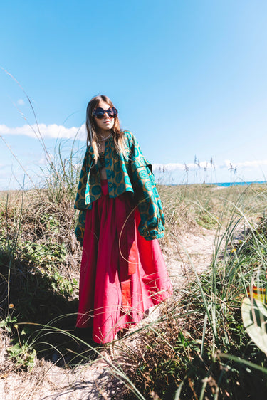Adjustable Midi Ball Skirt | Taffeta Coniglio Palm Beach