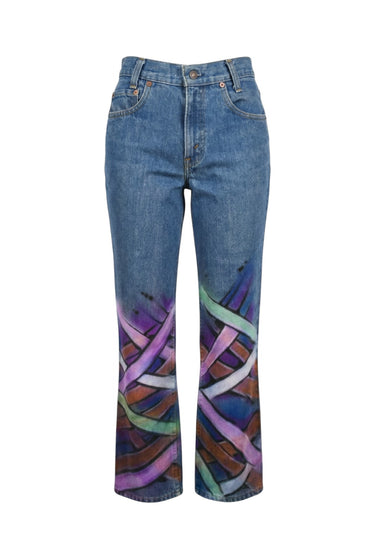 Airbrush Denim Stripes on Bottom | Vintage Denim