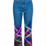 Airbrush Denim Stripes on Bottom | Vintage Denim Coniglio Palm Beach