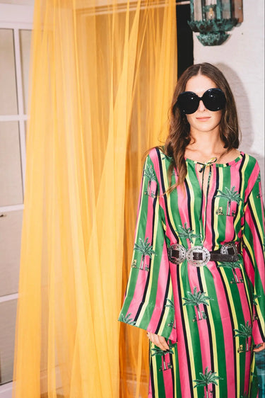 Gail Midi Dress | Silk Habotai Coniglio Palm Beach
