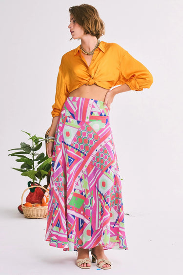 Adjustable Maxi Bustle Skirt | Crinkle Cotton Coniglio Palm Beach