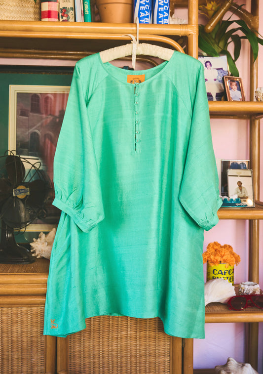 Jaclyn Mini Dress | Silk Dupioni