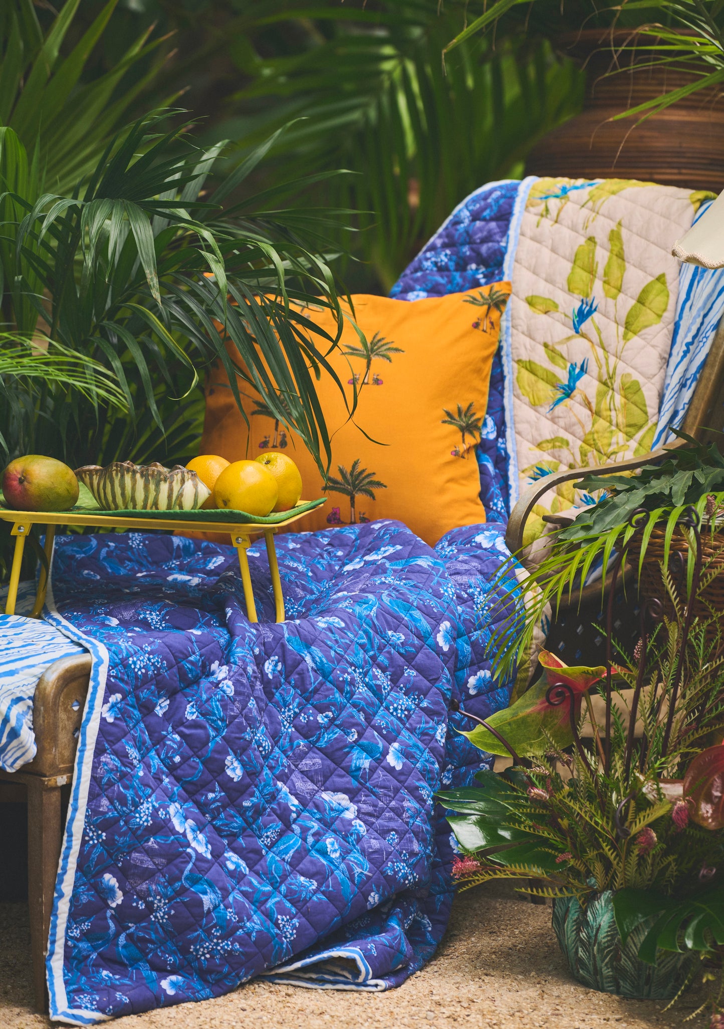 King Reversible Quilt | Cotton Percale
