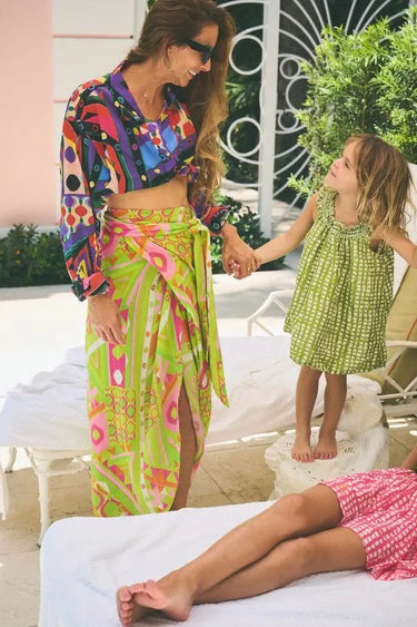 Wrap Around Slit Skirt | Crinkle Cotton Coniglio Palm Beach