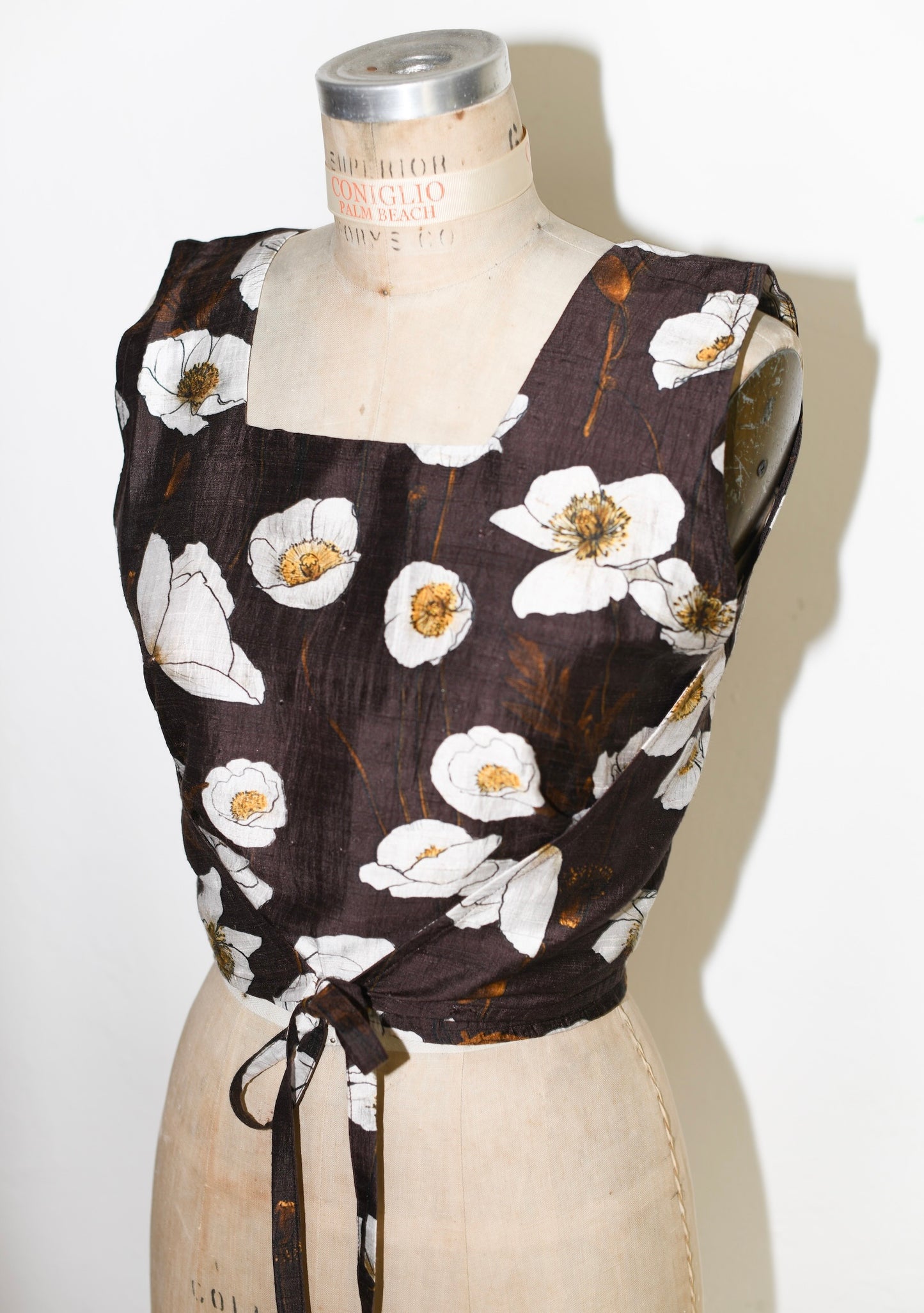 Two Panel Wrap Top | Silk Dupioni