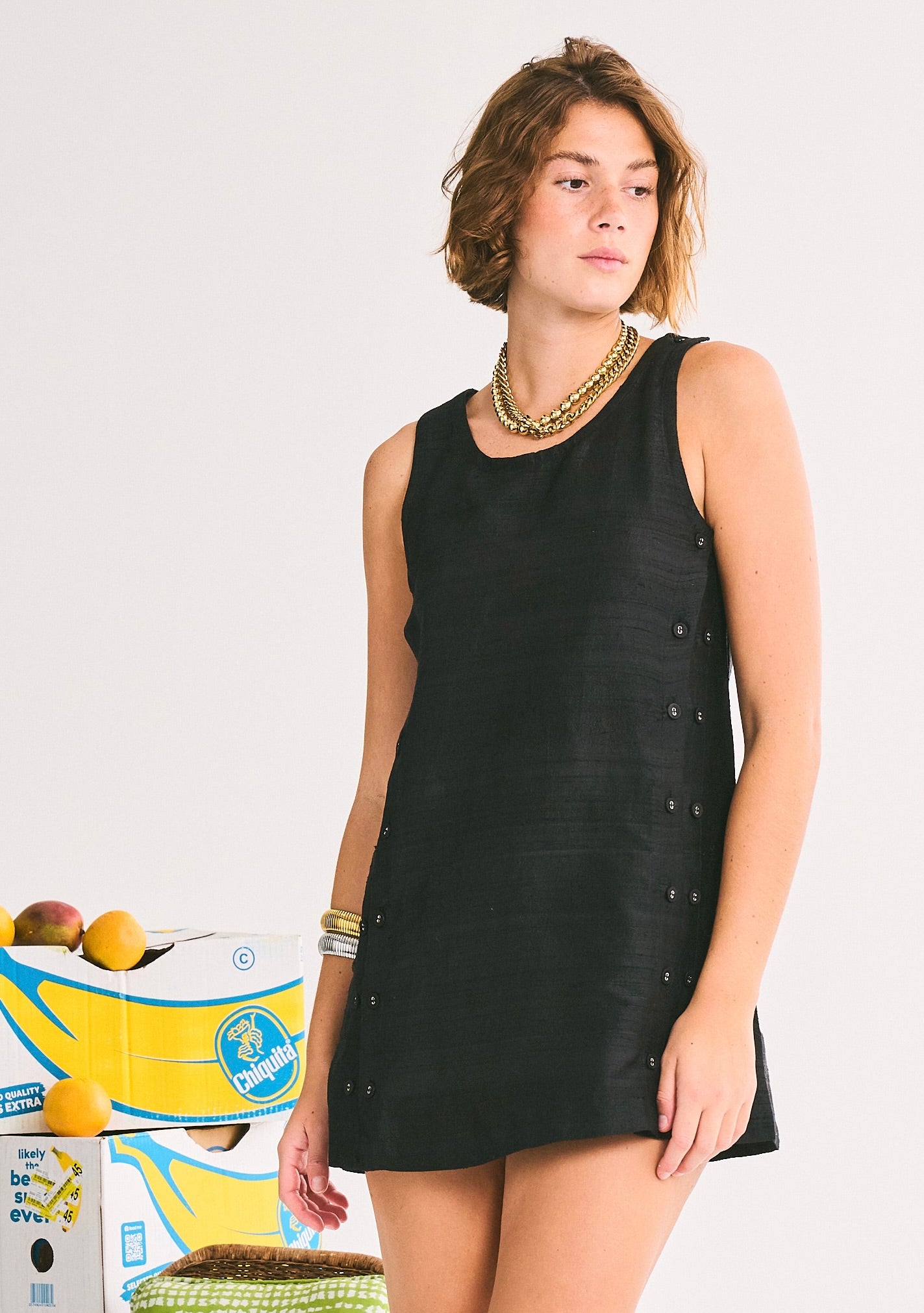 Palmo Mini Dress | Silk Dupioni