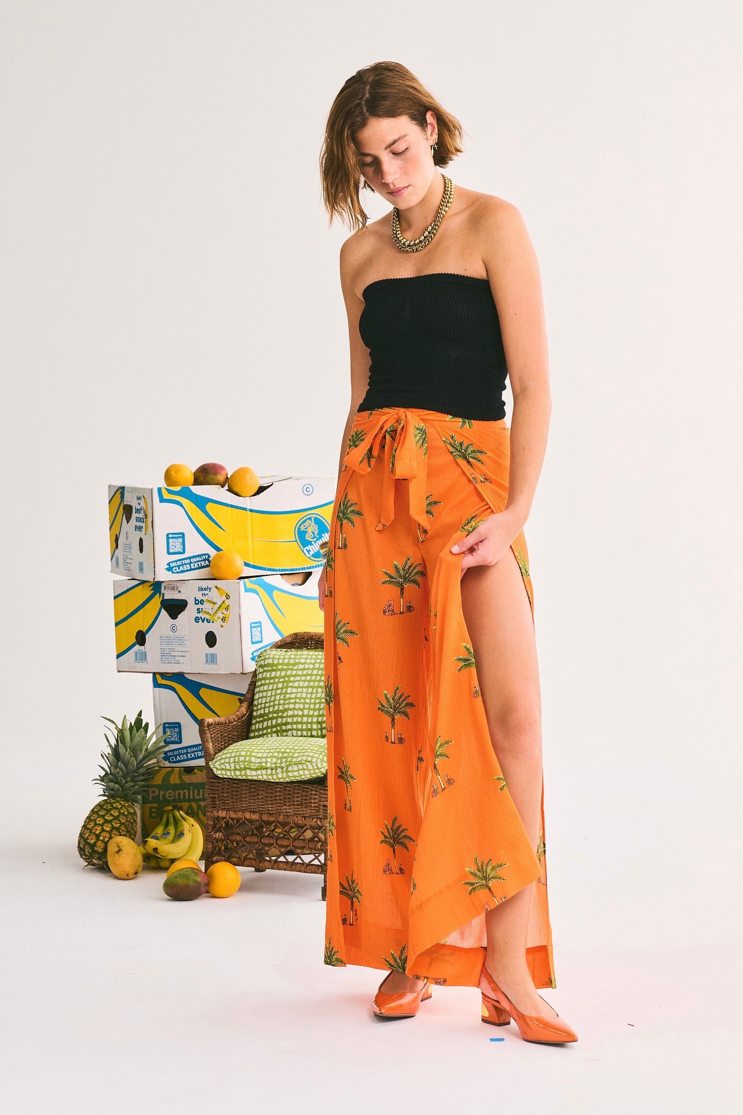 Two Panel Wrap Pant | Crinkle Cotton