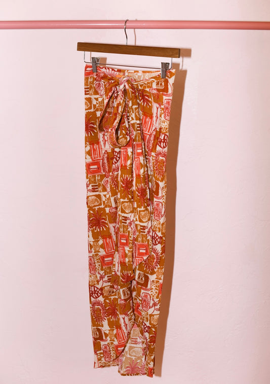 Wrap Around Slit Skirt | Crinkle Cotton