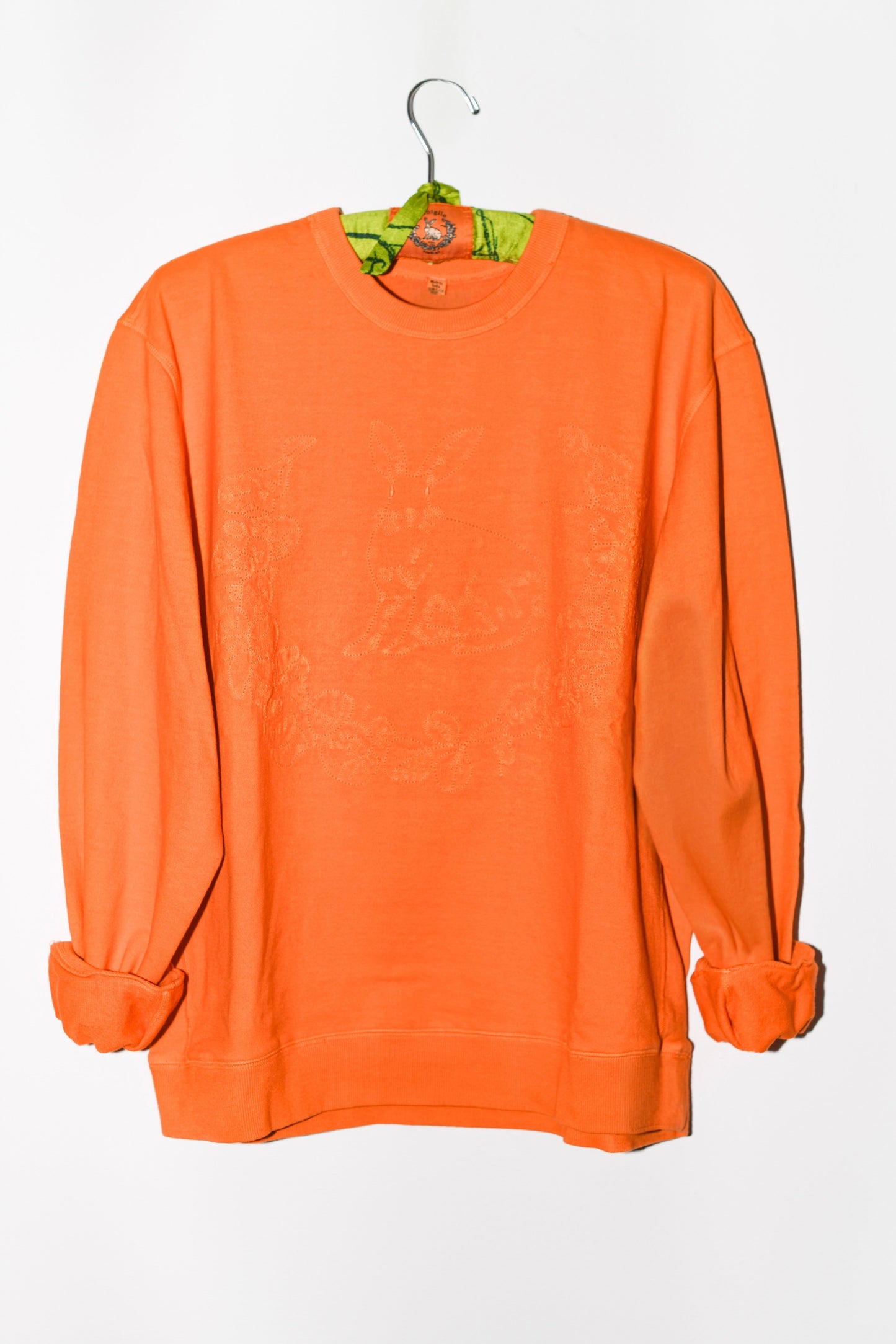 Embroidered Bunny Pullover | Cotton Terry