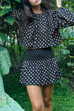 Smocked Mini Skirt | Swiss Dot