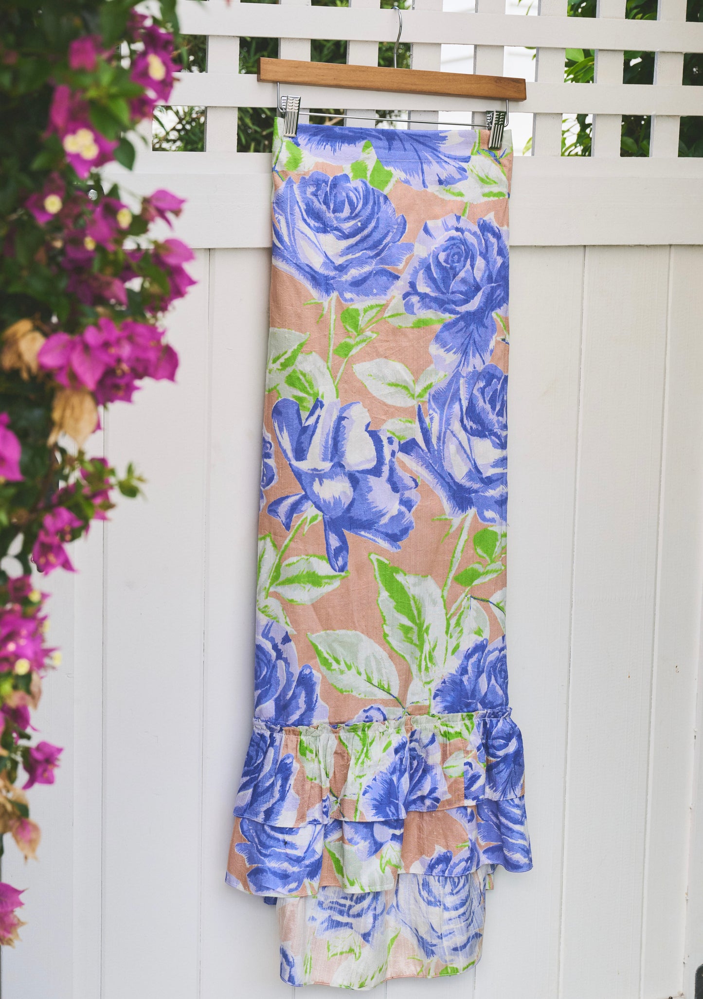 Cinch Back Midi Skirt  | Silk Dupioni