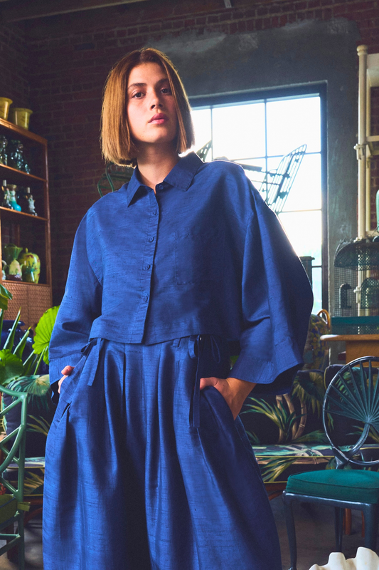 Everglades Crop Top | Silk Dupioni