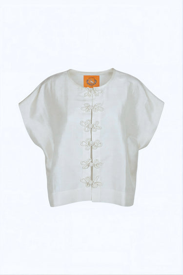 Eve Top w/ Frog Closure | Silk Dupioni