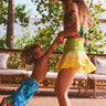 Smocked Micro Mini Skirt | Cotton Poplin Coniglio Palm Beach