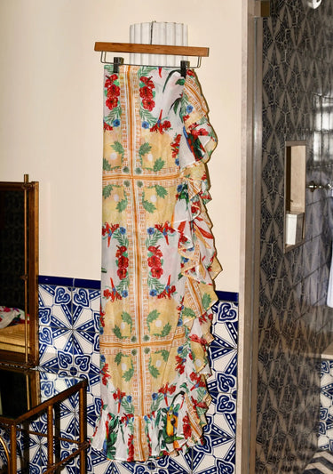 Ruffle Power Pareo™  | Cotton Gauze Coniglio Palm Beach