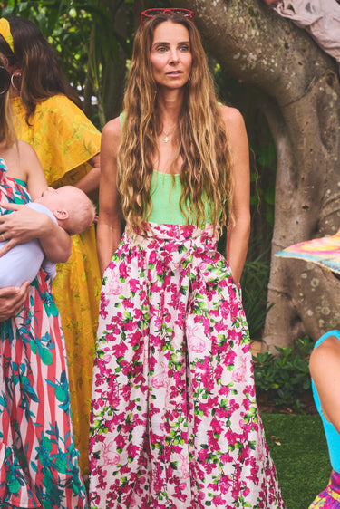 Atlantic Maxi Ball Skirt | Silk Dupioni Coniglio Palm Beach