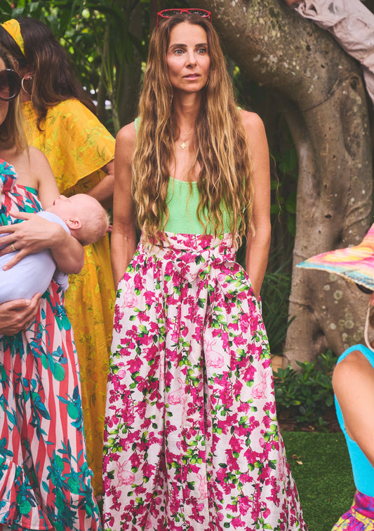 Atlantic Maxi Ball Skirt | Silk Dupioni