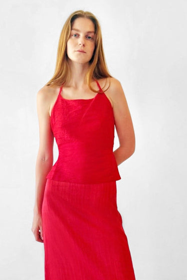 Poinciana Tank | Silk Dupioni