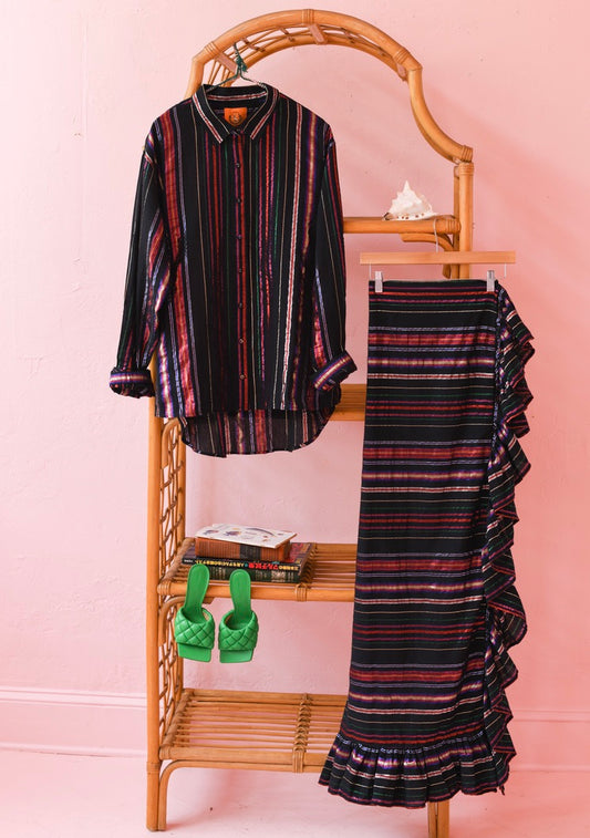 Ruffle Power Pareo™ | Lurex Stripe