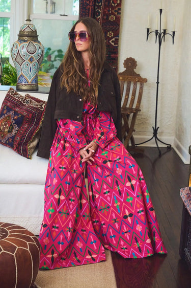 Exaggerated Wide Leg Esplanade Pant | Cotton Poplin Coniglio Palm Beach