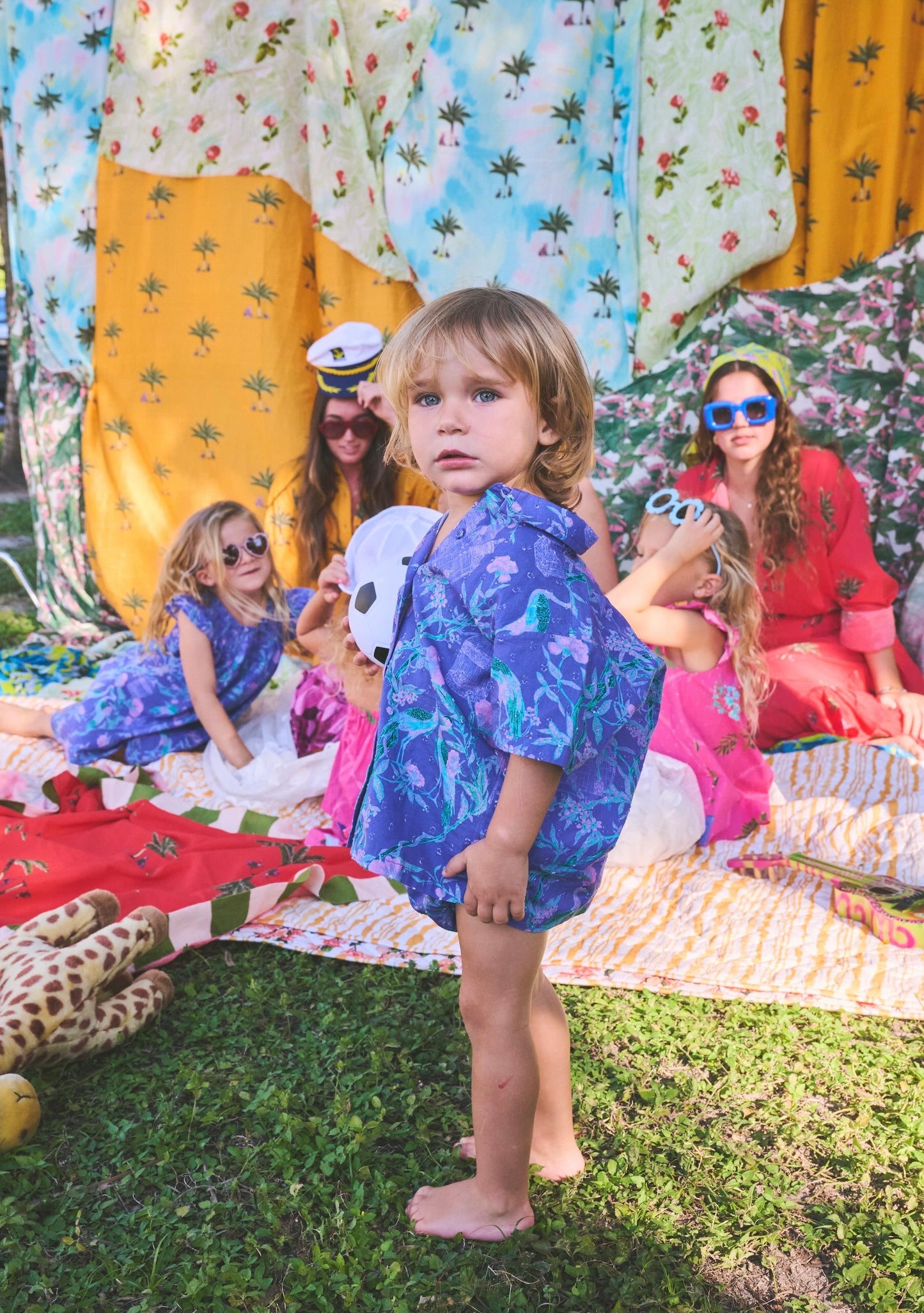 Kids Mimi Button Down | Swiss Dot