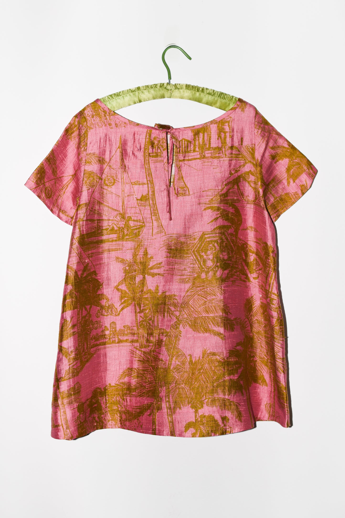 Short Sleeve Dune Mini Dress | Silk Dupioni