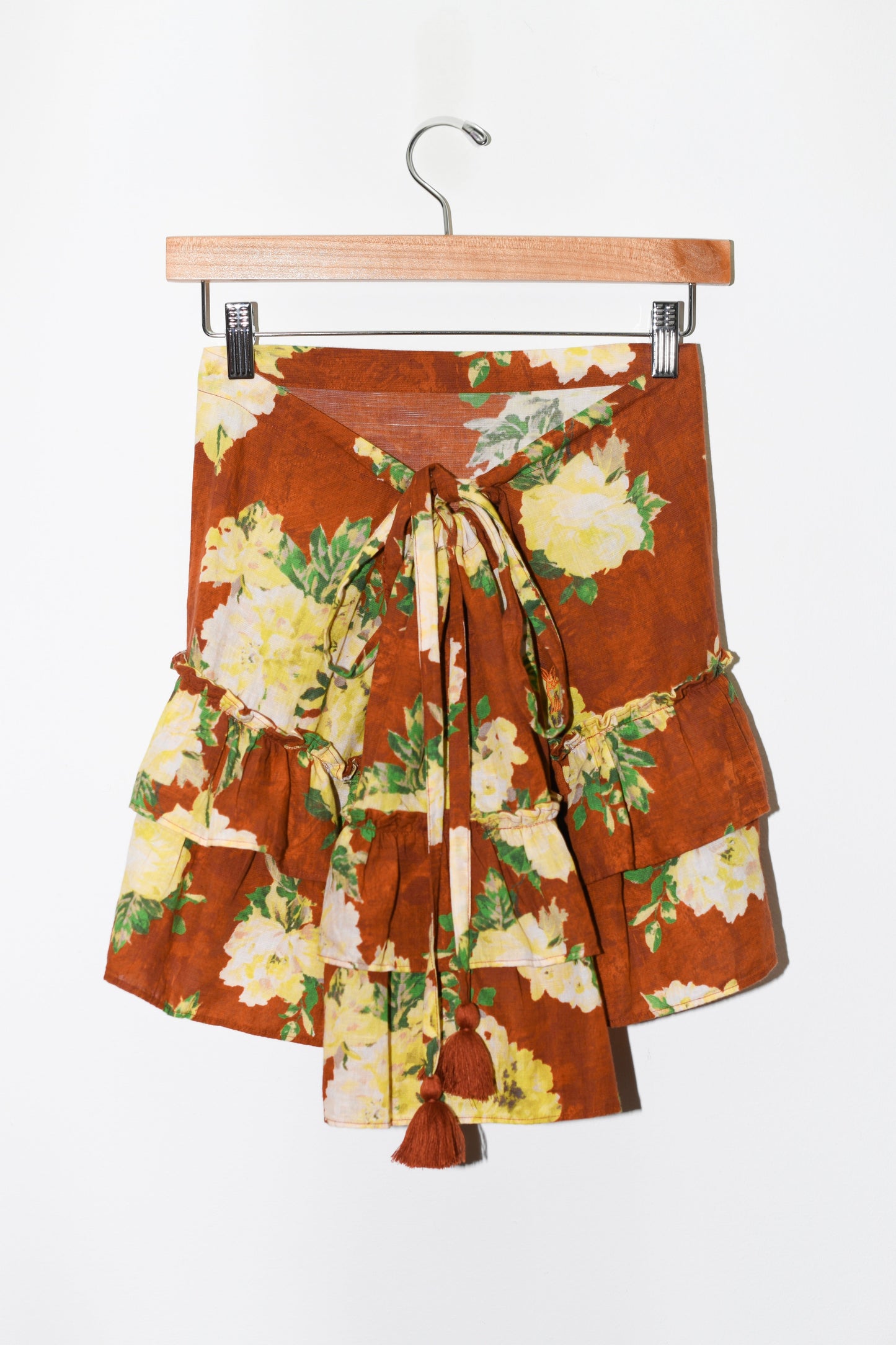 Cinch Back Mini Skirt | Cotton Linen