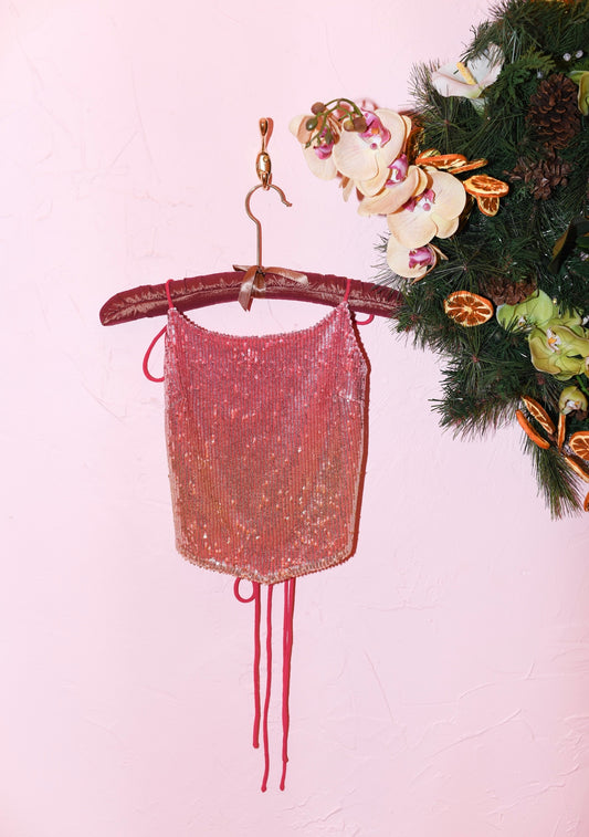 Reed Tie Top | Sequin