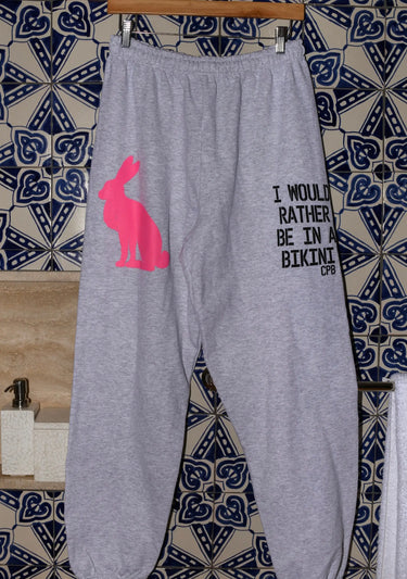 I Would Rather Be in a Bikini Sweatpants | Grey Coniglio Palm Beach