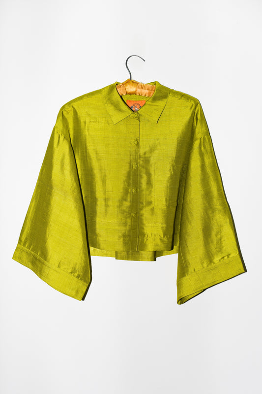 Everglades Crop Top | Silk Dupioni