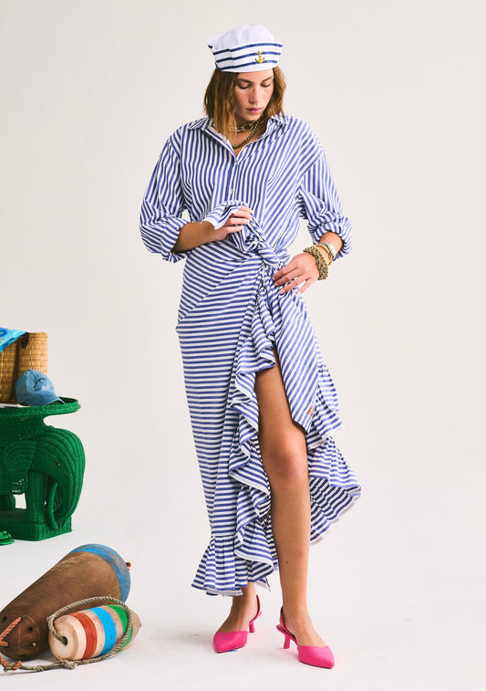 Ruffle Power Pareo™ | Cotton Stripe